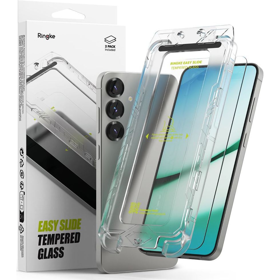 Szkło hartowane na ekran Ringke Easy Slide 2-Pack dla Samsung Galaxy S25, 2 sztuki